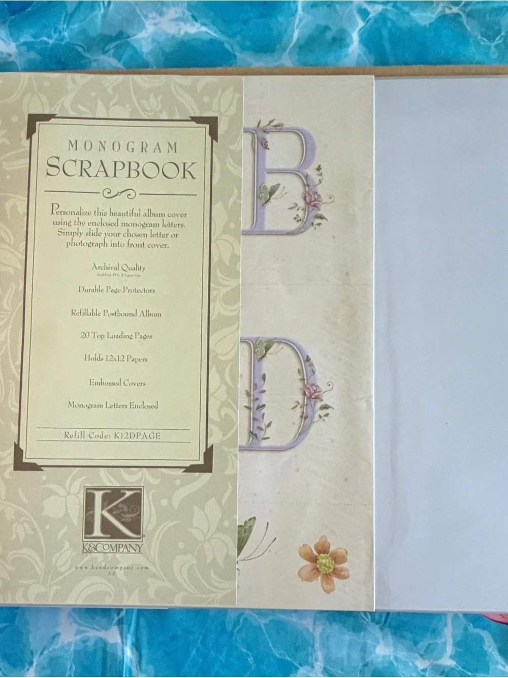 K&Company Scrapbook Album, 12x12, “Somerset” photo album, K & Co